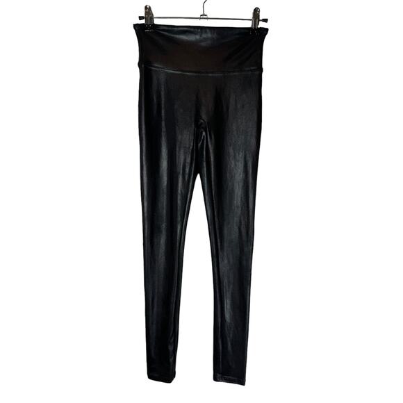 Spanx Faux Leather Leggings Black Petite Small - Picture 6 of 11